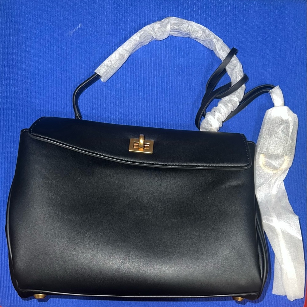 Beautiful black leather handbag